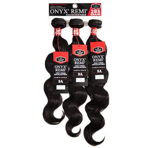 Onyx Brazilian Virgin Remy Human Hair Weave – 9A Triple Bundle Body Wave 10-22